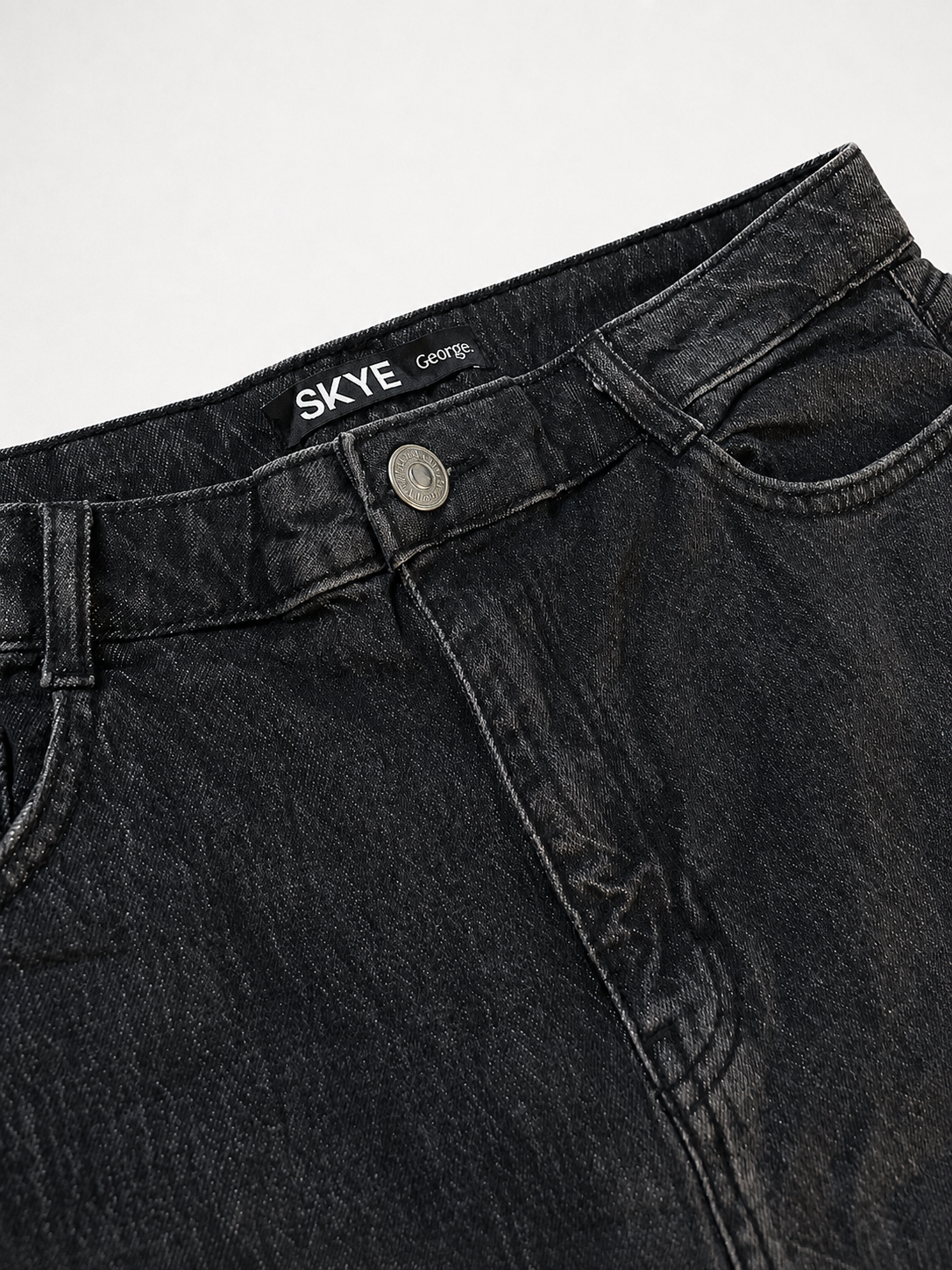 George Men's Light Distressed Jeans