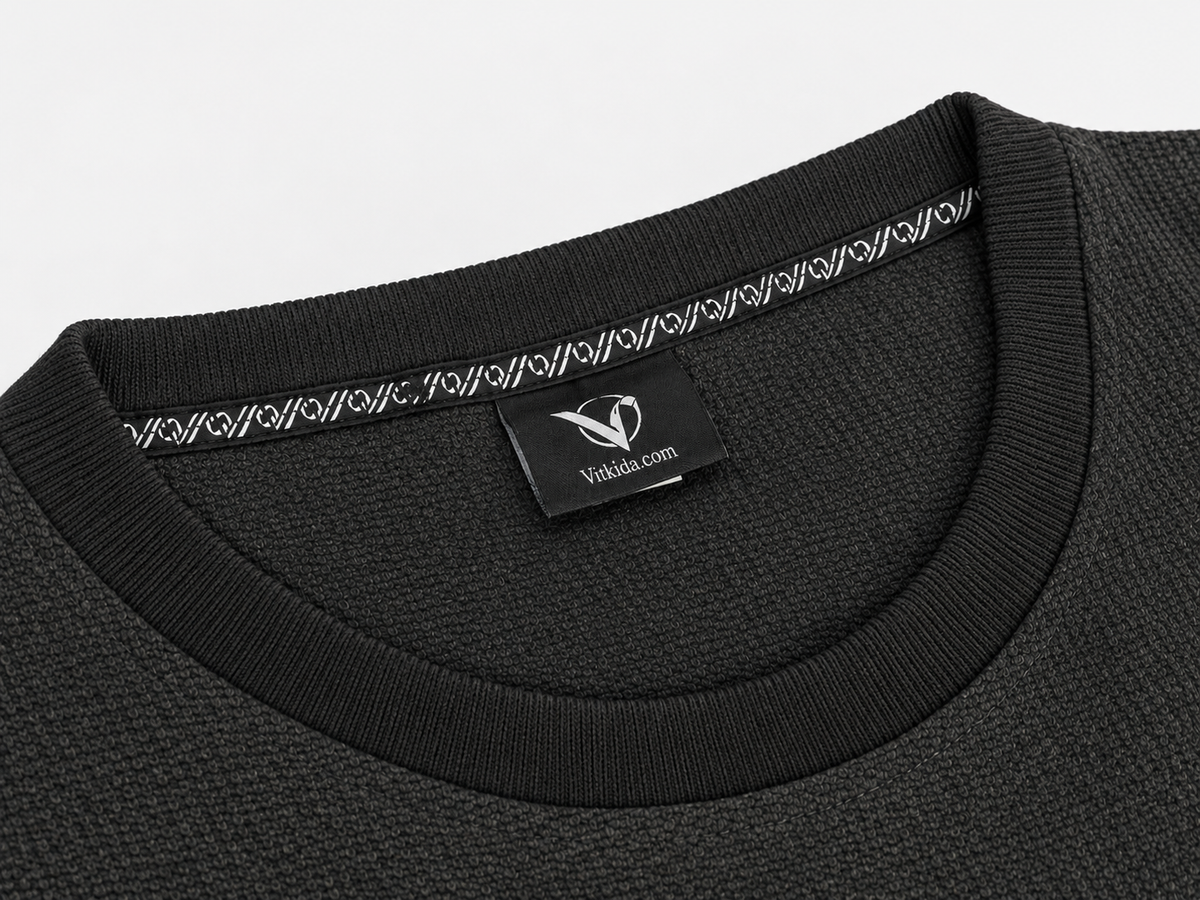 Virtika Men's Waffle Knit Full Sleeve Shirt